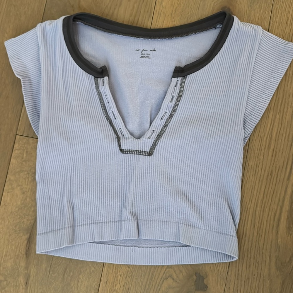 urban outfitters out from under go for gold blue crop top size xs